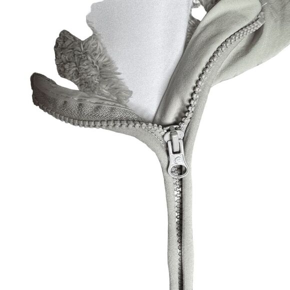 Ziya storm sherpa block small full zip grey hoodie jacket - Picture 4 of 13